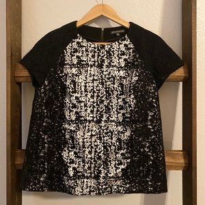 Andriana Papell Top Blouse Size Medium Black